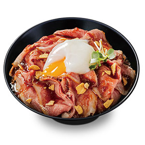 黒毛和牛ローストビーフ丼～半熟卵のせ～